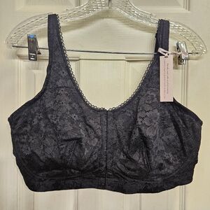 Victoria's Secret body by Victoria mastectomy bra black lace XXL NEW